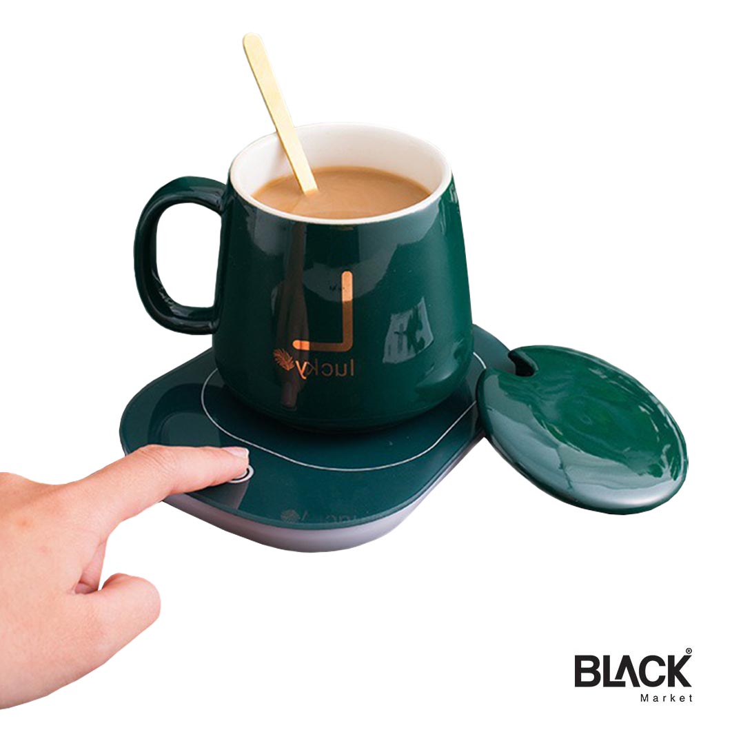 Coffee Warmer and Mug Set for Hot Chocolate Portable Electric Beverage  Warmer