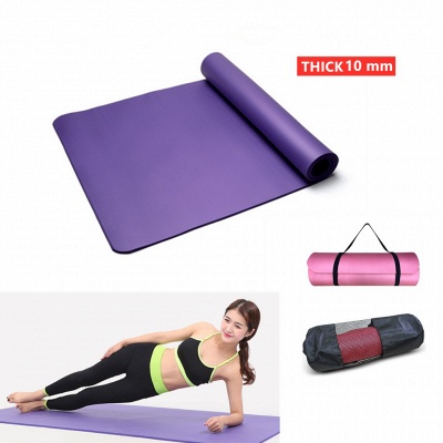 Tapi Yoga Matt with Strap Extra Thick 10mm - BLACK Market
