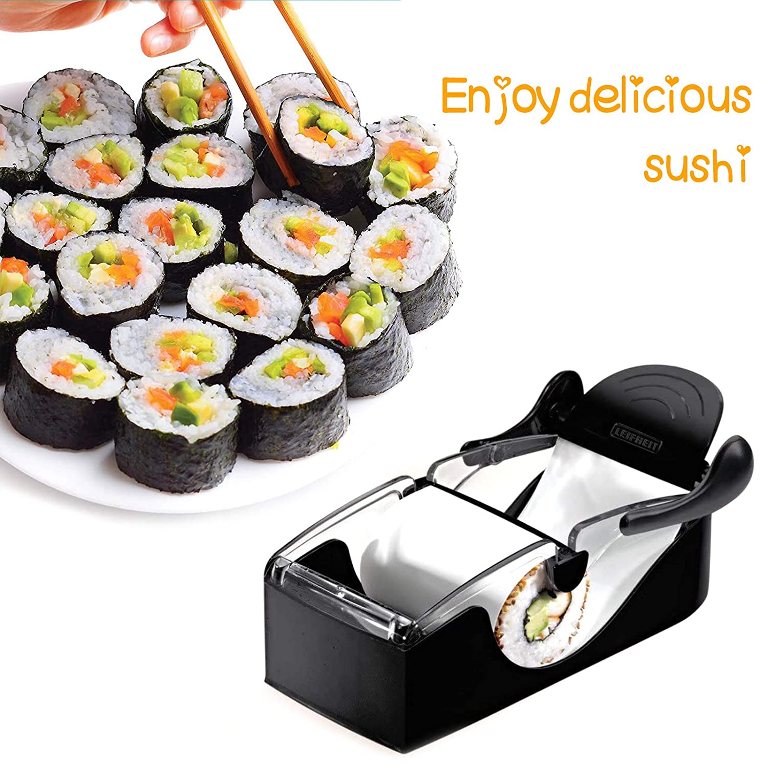Fashion Easy To Use Perfect DIY Roller Machine Roll Sushi Maker Easy  Kitchen Magic Gadget Cooking Tools Curtain Bento Acessorios De Cozinha Rolls