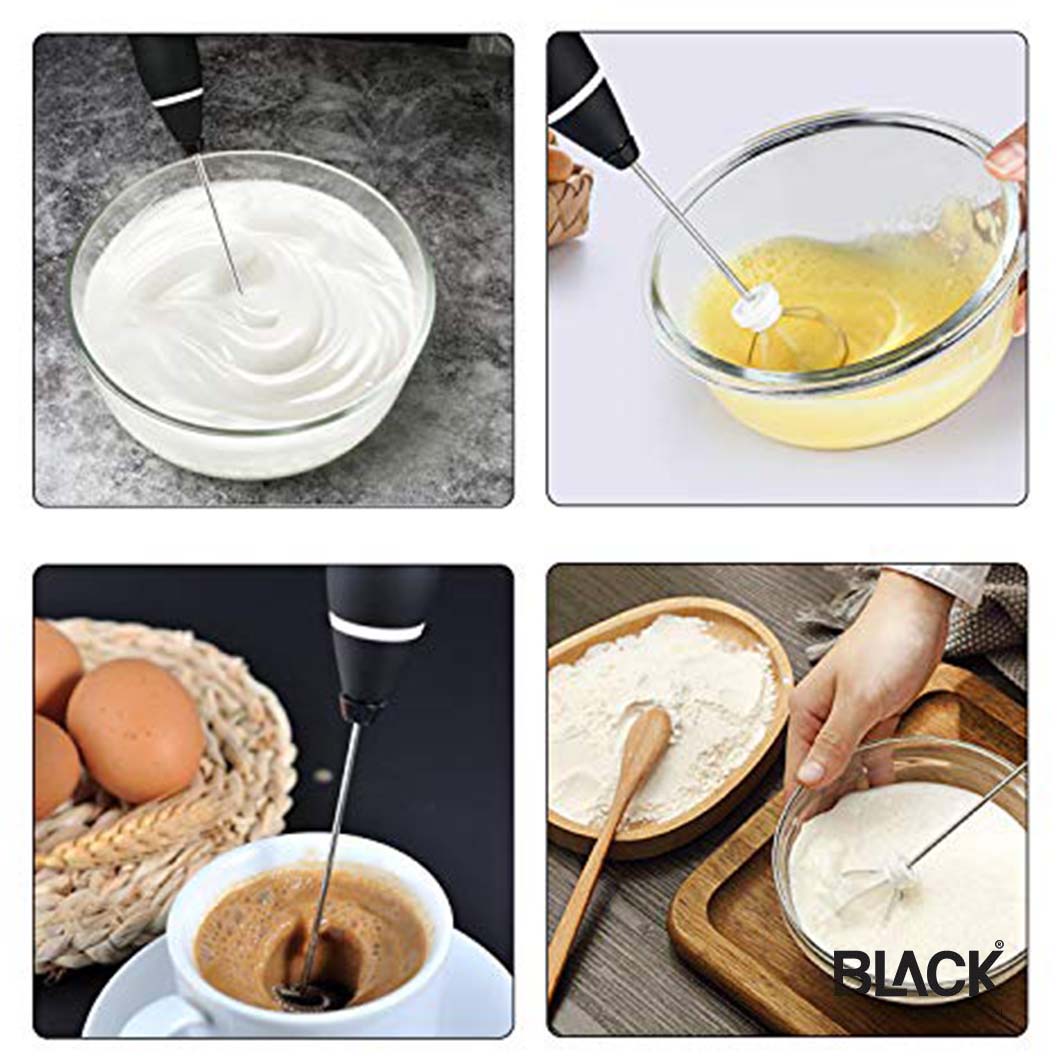 Electric Milk Frother, Handheld Mixer and Steamer with USB Rechargeable,3  Level Speed Adjustable,Kitchen Mixer whisk for Egg, Cake, Coffee,Cream