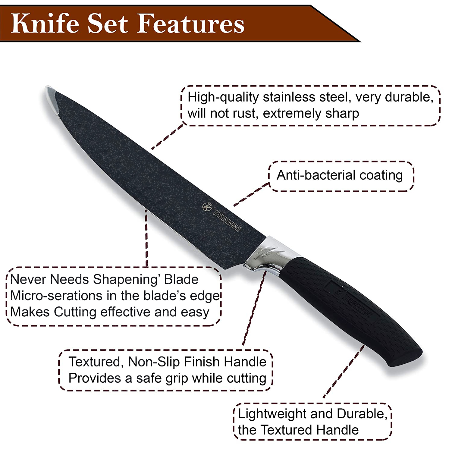 2) 6 Piece Kitchen King Knife Sets - 23DC