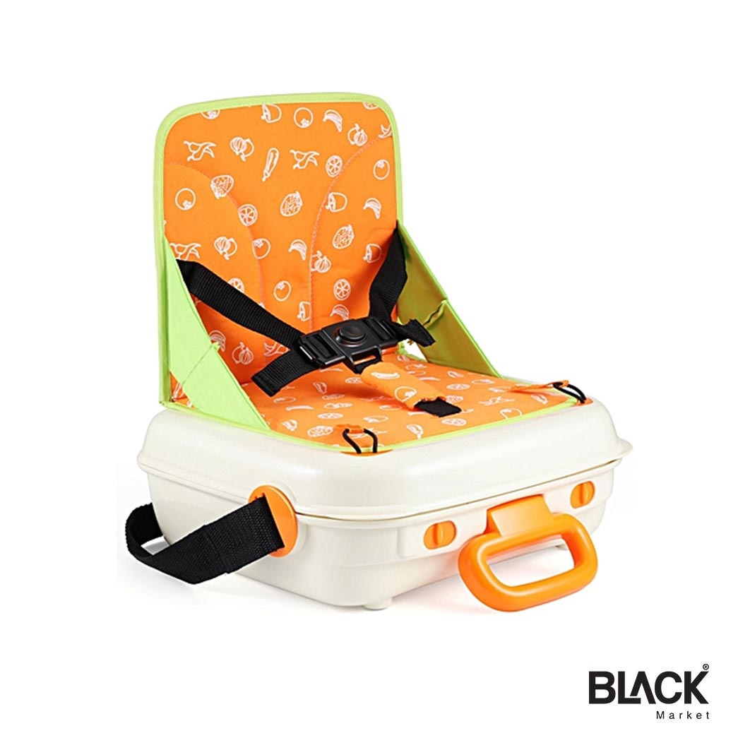 - Seat & Feed Travel For Portable & Case Storage Babies Booster Go BLACK Market