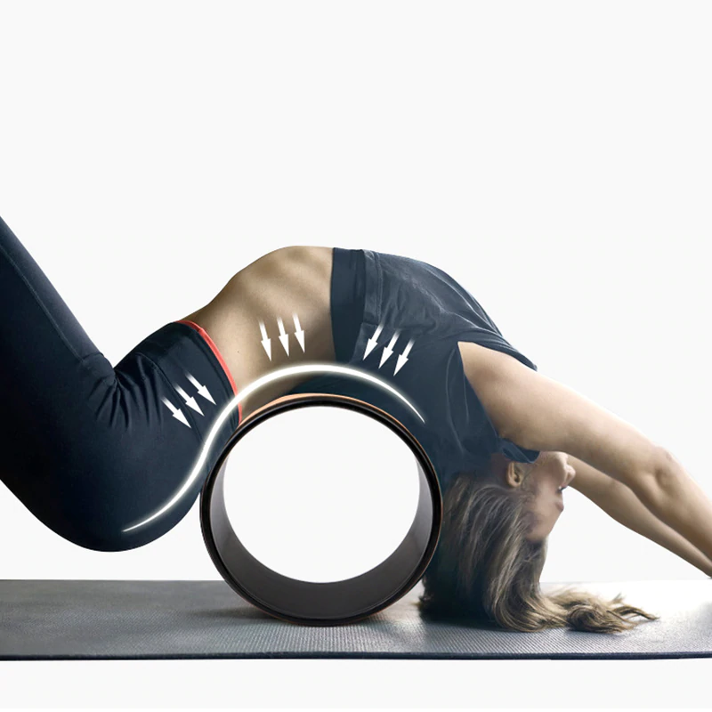 Yoga Wheel Roller Rad for Back Pain Poses Stretching flexibility