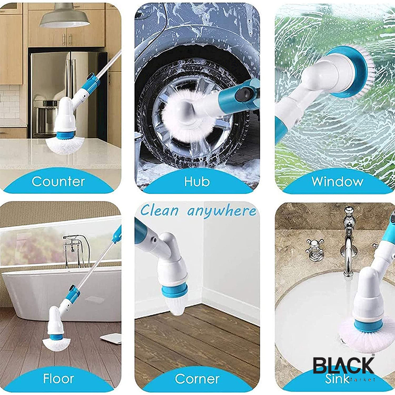 Electric Spin Scrubber Cordless Electric Cleaning Brush For Bathroom  Electric Sp