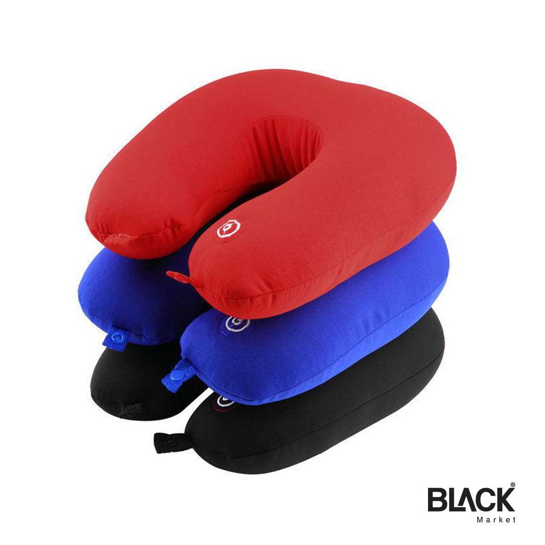 Güee Neck Massage Cushion Neck-contouring Micro-bead Filled Pillow - BLACK  Market