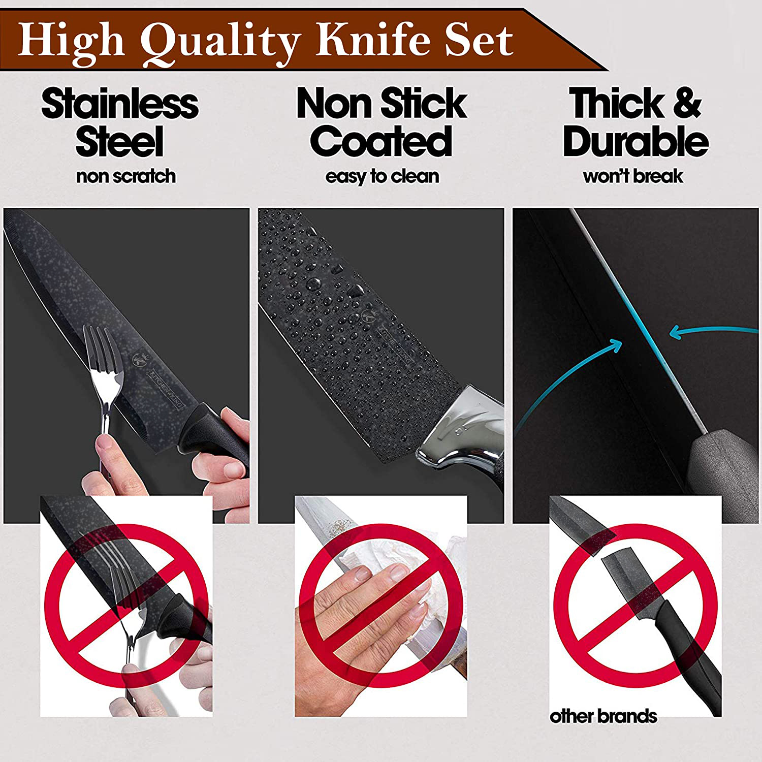 Buy Kitchen King 6 Pcs Knife Set Online From Blcost