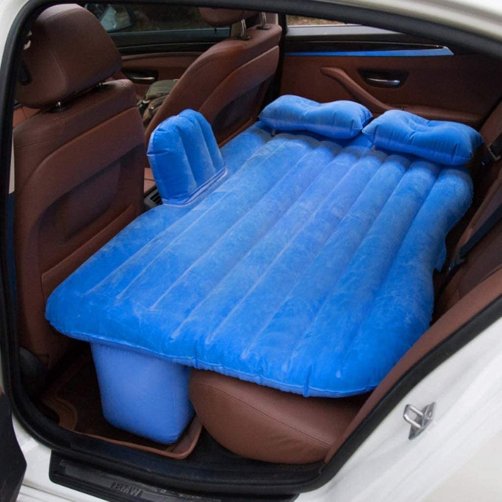 Inflatable Car Back Seat Cover Mattress Air Travel Bed Black Market