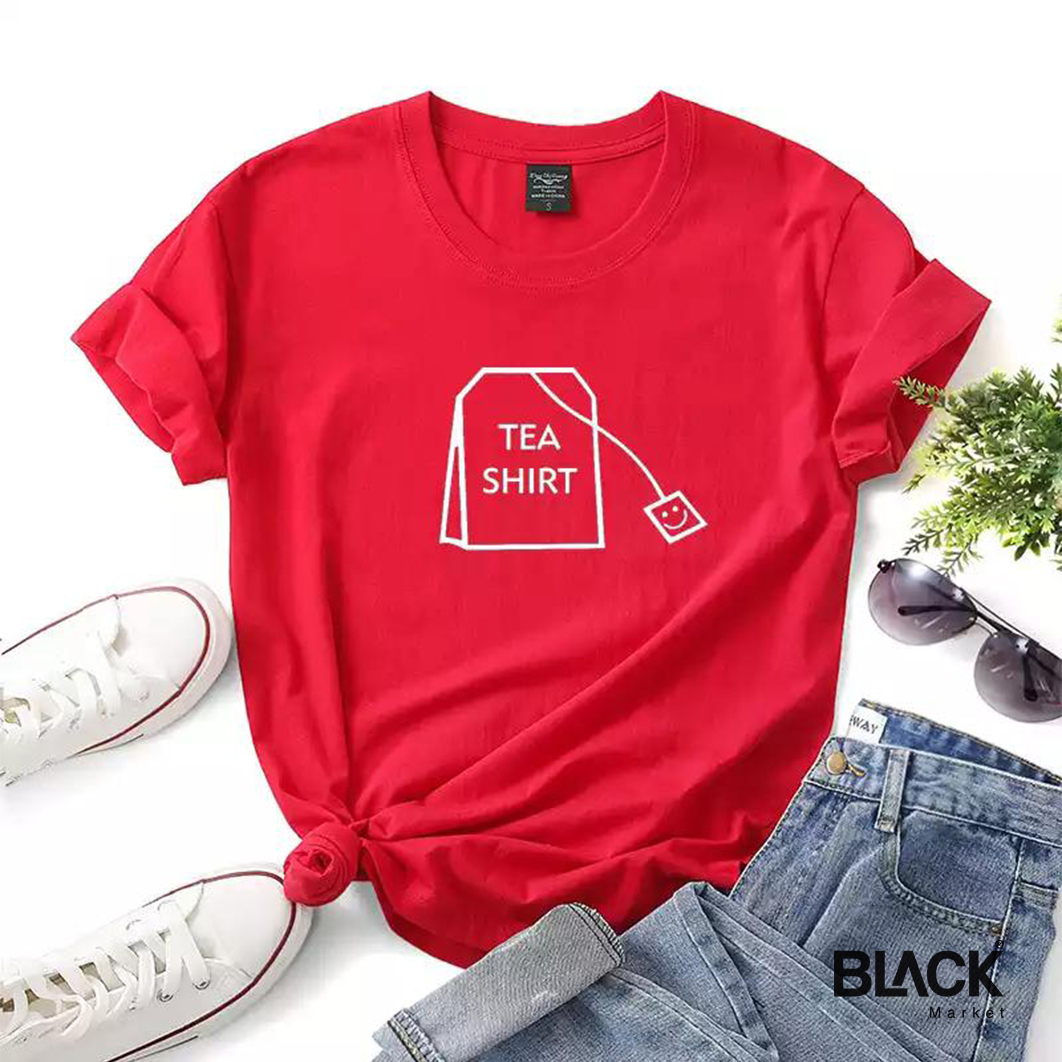 Women's Funny Tea Shirt theme T-shirt cotton tee - BLACK Market