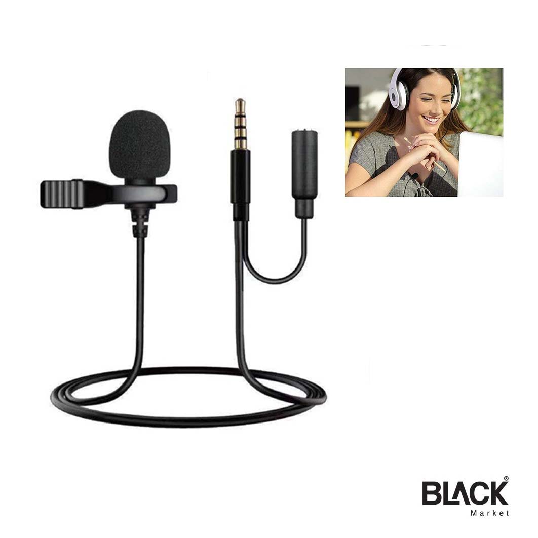 Selfie Stick Portable Mini Condenser Microphone With 3.5mm Aux
